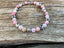 Bracelet élastique Triple protection de Lithothérapie Quartz Rose, Jaspe Dalmatien et rhodochrosite