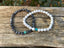 Bracelets de distance / couples - Howlite et Labradorite 6 mm