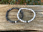 Bracelets de distance / couples - Labradorite et Howlite 6 mm
