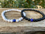 Bracelets de distance / couples - Lapis Lazuli, Agate noire et Howlite blanche 6 mm