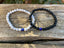 Bracelets de distance / couples - Lapis Lazuli, Agate noire et Howlite blanche 6 mm