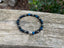 Bracelet bouddha "Triple Protection" Oeil de Tigre turquoise, Hématite et Onyx 6 mm