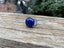 Bague ronde en Lapis Lazuli d'Afghanistan - Anneau réglable - Paix