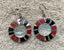 Boucles d'oreilles tortue Maori en nacre de Tahiti et corail