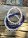 Bracelet Lithothérapie "Triple Protection" Quartz Rose, pierre de lune et Lapis Lazuli