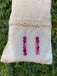 Boucles d'oreilles pendantes en Agate Rose - Crochets en argent 925