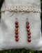 Boucles d'oreilles pendantes en Jaspe Bréchique - Crochets en argent 925