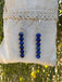Boucles d'oreilles pendantes en Lapis Lazuli perles 6 mm