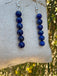Boucles d'oreilles pendantes en Lapis Lazuli perles 6 mm