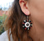 Boucles d'oreilles Kuta en nacre coquillage et corail rouge