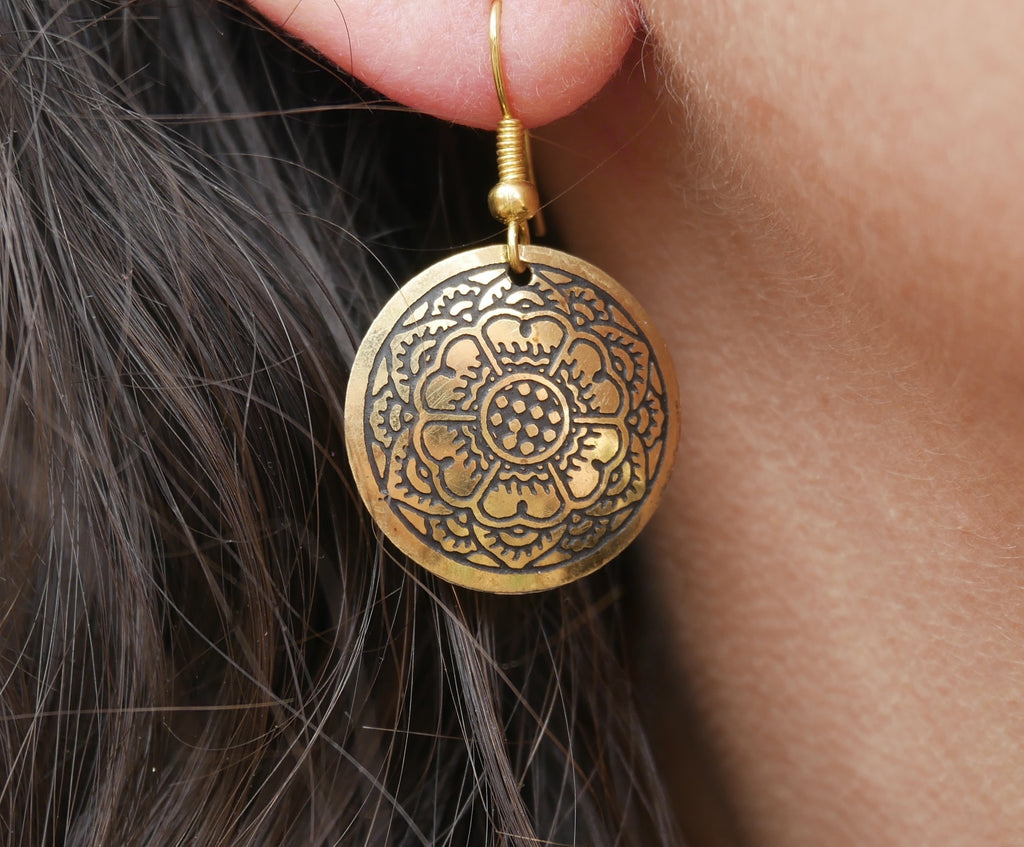 Boucles d'oreilles orientales Nashik artisanat Inde