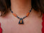 Collier ethnique Africain en bois d'ébène et perles - Burkina Faso