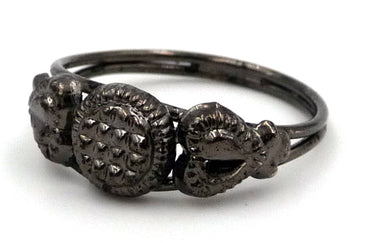 Bague de pied / orteil bijou tribal en métal argenté Inde