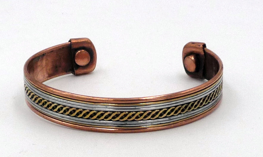 Bracelet Indien magnétique en cuivre avec aimants modèle 7