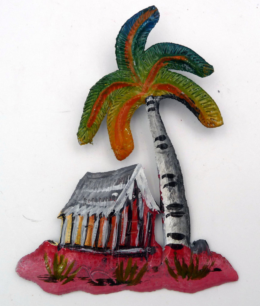 Magnet aimant palmier en tôle recyclée artisanat de Madagascar