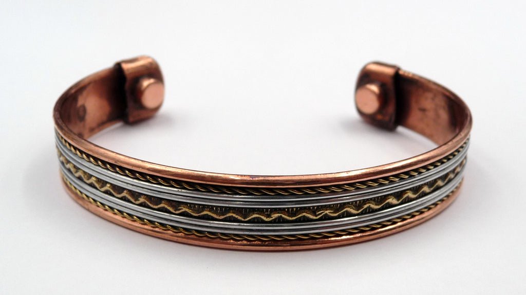 Bracelet magnétique en cuivre avec aimants Anti-Douleurs modèle 4