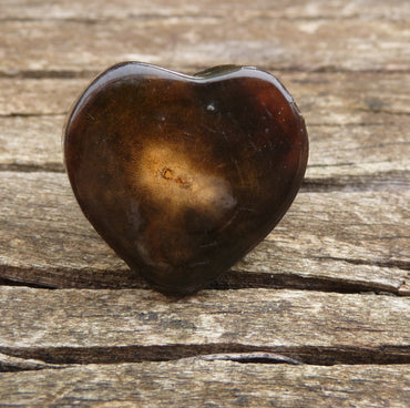 Bague coeur en corne de zébu de Madagascar Taille 53