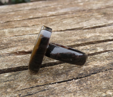 Bague coeur en corne de zébu bio Taille 52 Artisanat Madagascar