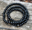 Bracelet Collier Tibétain Mala en perles de bois de santal noir 6 mm