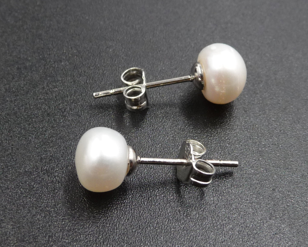 Boucles d’oreilles clou en Argent 925 – Perle d’eau douce naturelle