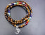 Bracelet multirang 7 chakras - Mala tibétain en oeil de tigre et pierres fines