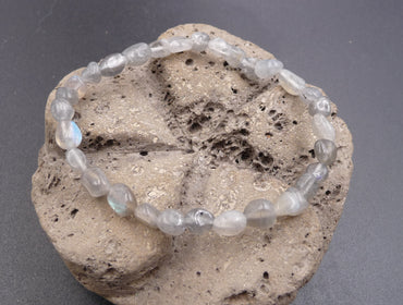 Bracelet Labradorite de Madagascar AAA - perles nuggets