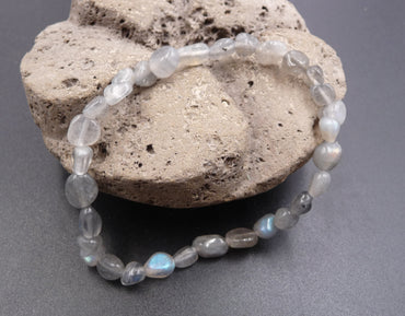 Bracelet Labradorite de Madagascar AAA - perles nuggets