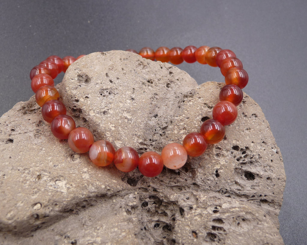 Bracelet en Sardonyx naturelle - Vertu, intuition, spiritualité 6 mm