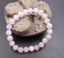 Bracelet en Quartz Rose 8 mm - Paix et Amour