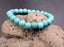 Bracelet Lithothérapie en Turquoise (Howlite bleue) - boules 8 mm