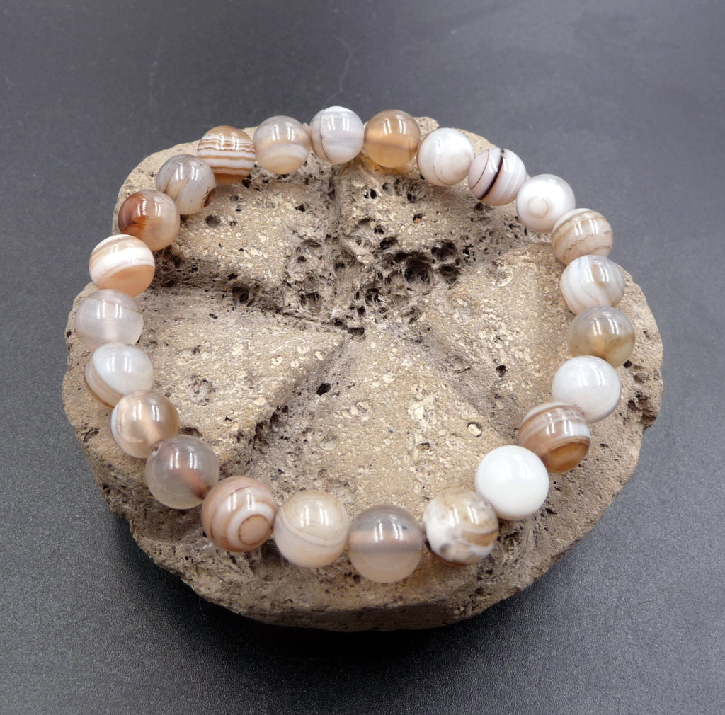 Bracelet en Agate Rubanée du Botswana