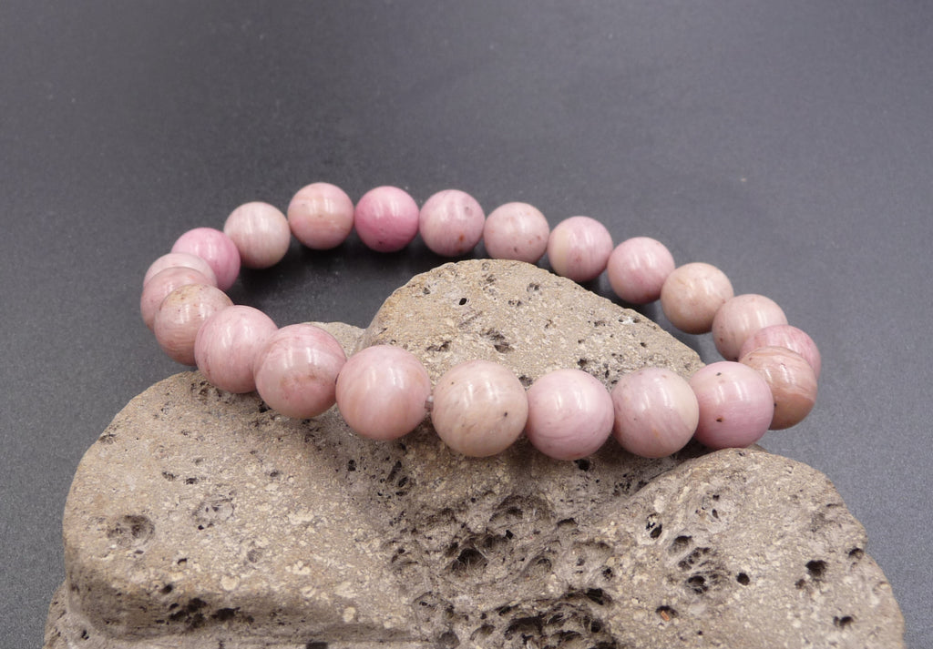 Bracelet en Rhodochrosite naturelle d'Argentine - Amour et compassion 8 mm