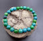 Bracelet Lithothérapie en Chrysocolle du Pérou - Pierre tranquille - Boules 8 mm