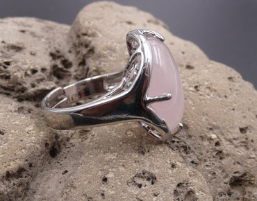 Bague "Sérénité" en Quartz Rose