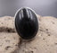 Bague réglable Pierre ovale en Onyx noir d'Uruguay