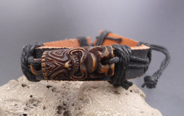 Bracelet Tiki polynésien pour homme - bijou surf / plage / vacances