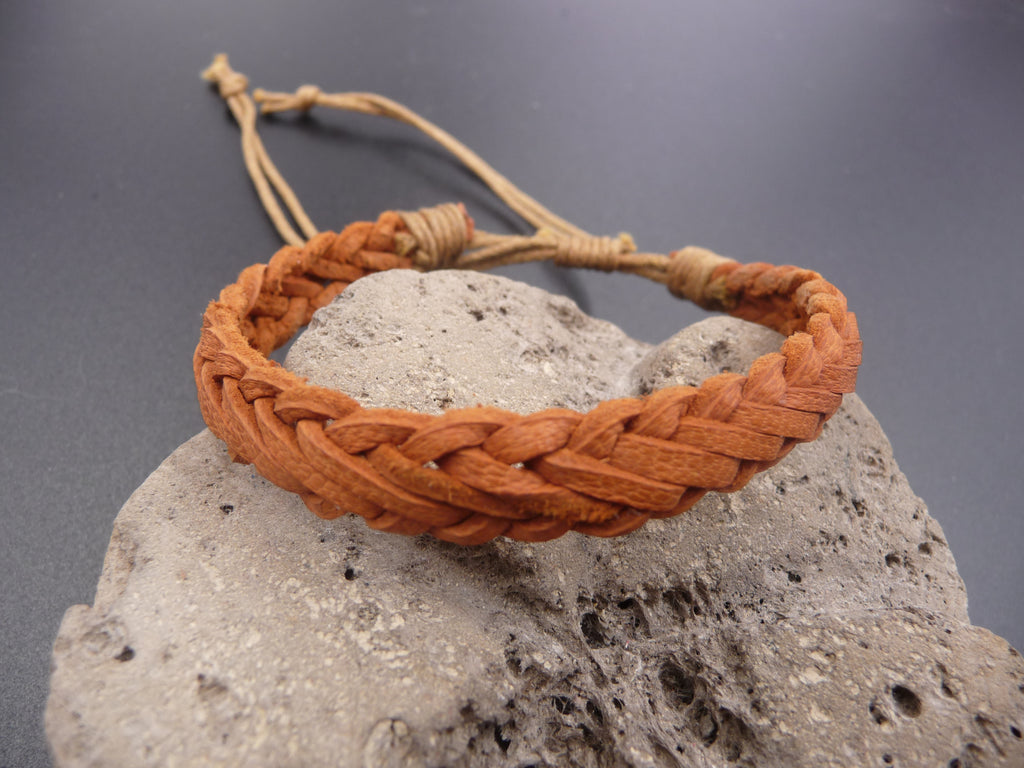 Bracelet en cuir tressé pour homme