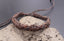 Bracelet ado ou homme en cuir tressé marron chocolat et coton