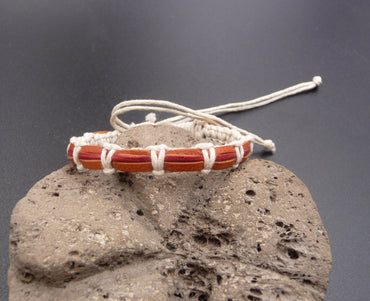 Bracelet réglable unisexe en cuir et coton N5