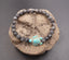Bracelet en Labradorite du Canada 6 mm + tortue Amérindienne en Howlite Turquoise