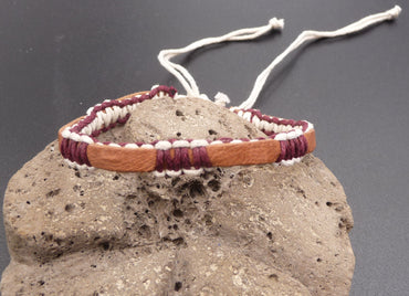 Bracelet réglable unisexe en cuir et coton N6