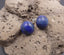 Boucles d'oreilles - Clous en Lapis Lazuli d'Afghanistan