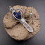 Pendule Merkaba en Cristal de Roche du Brésil et Lapis Lazuli d'Afghanistan