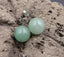 Boucles d'oreilles - Clous en Aventurine - Fermoirs en argent 925 - Bien-être