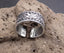 Bague Tibétaine Bouddhiste « MATSYAYUGMA » Fleur du Lotus en Argent 999