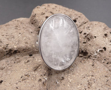 Bague "Emotions" en Cristal de Roche du Brésil