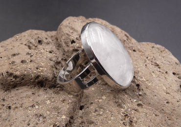 Bague "Emotions" en Cristal de Roche du Brésil