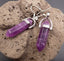 Boucles d'oreilles pendantes Pointes en Améthyste naturelle