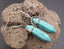 Boucles d'oreilles pendantes Pointes en Howlite Turquoise - Crochets en argent 925