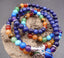 Bracelet multirang 7 chakras - Mala tibétain en Lapis Lazuli et pierres semi-précieuses